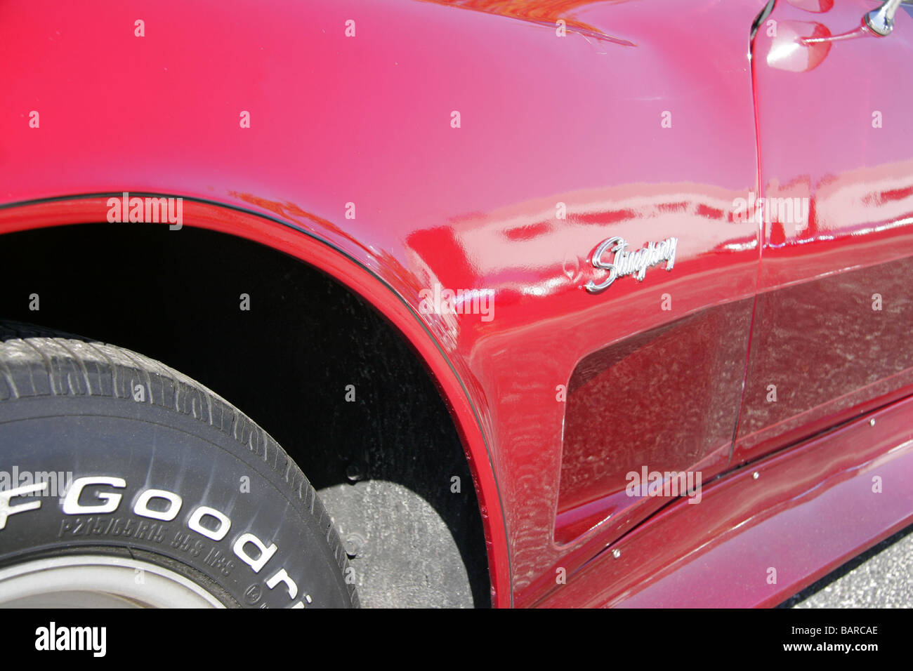 Dettaglio di un rosso Corvette Stingray autovettura Foto Stock