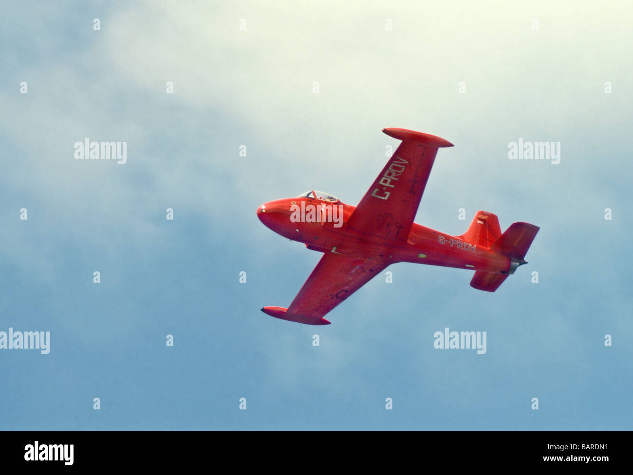 Hunter Jet Provost aereo G-PROV in livrea rosso 1986 Foto Stock