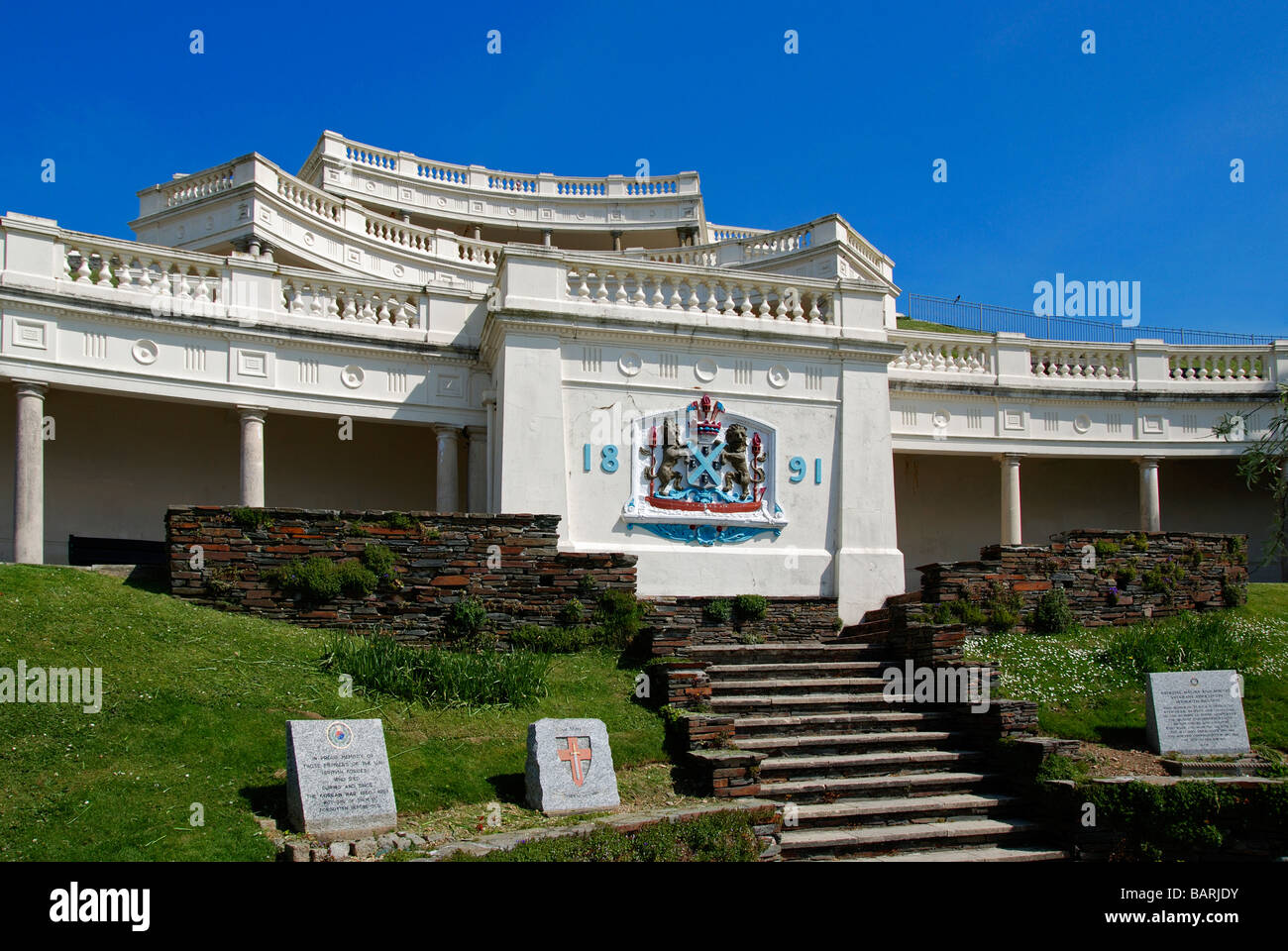 Il belvedere memorial garden su la zappa a Plymouth,devon, Regno Unito Foto Stock