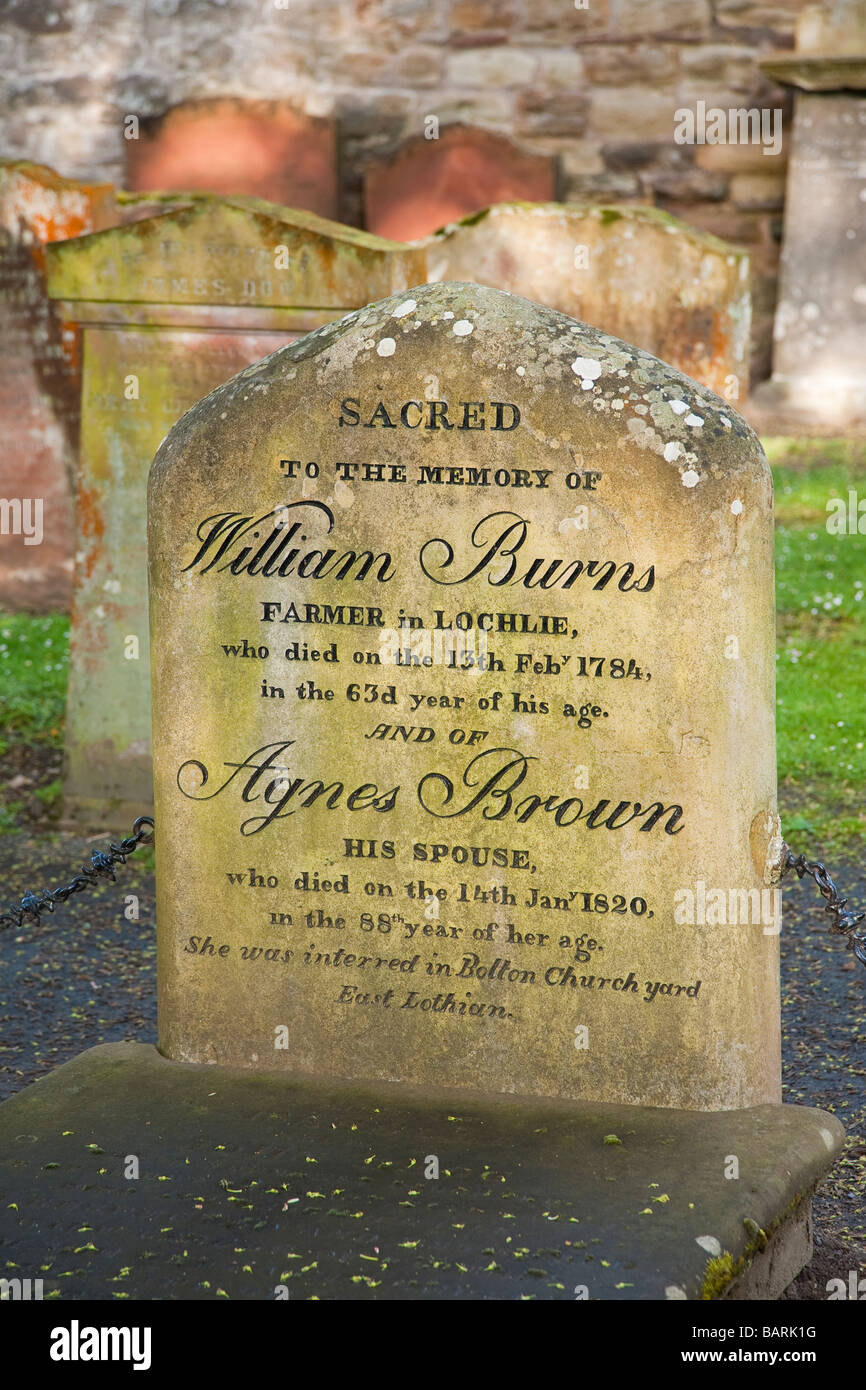 William ustioni gravi, Auld Kirk Alloway, Ayrshire, in Scozia Foto Stock