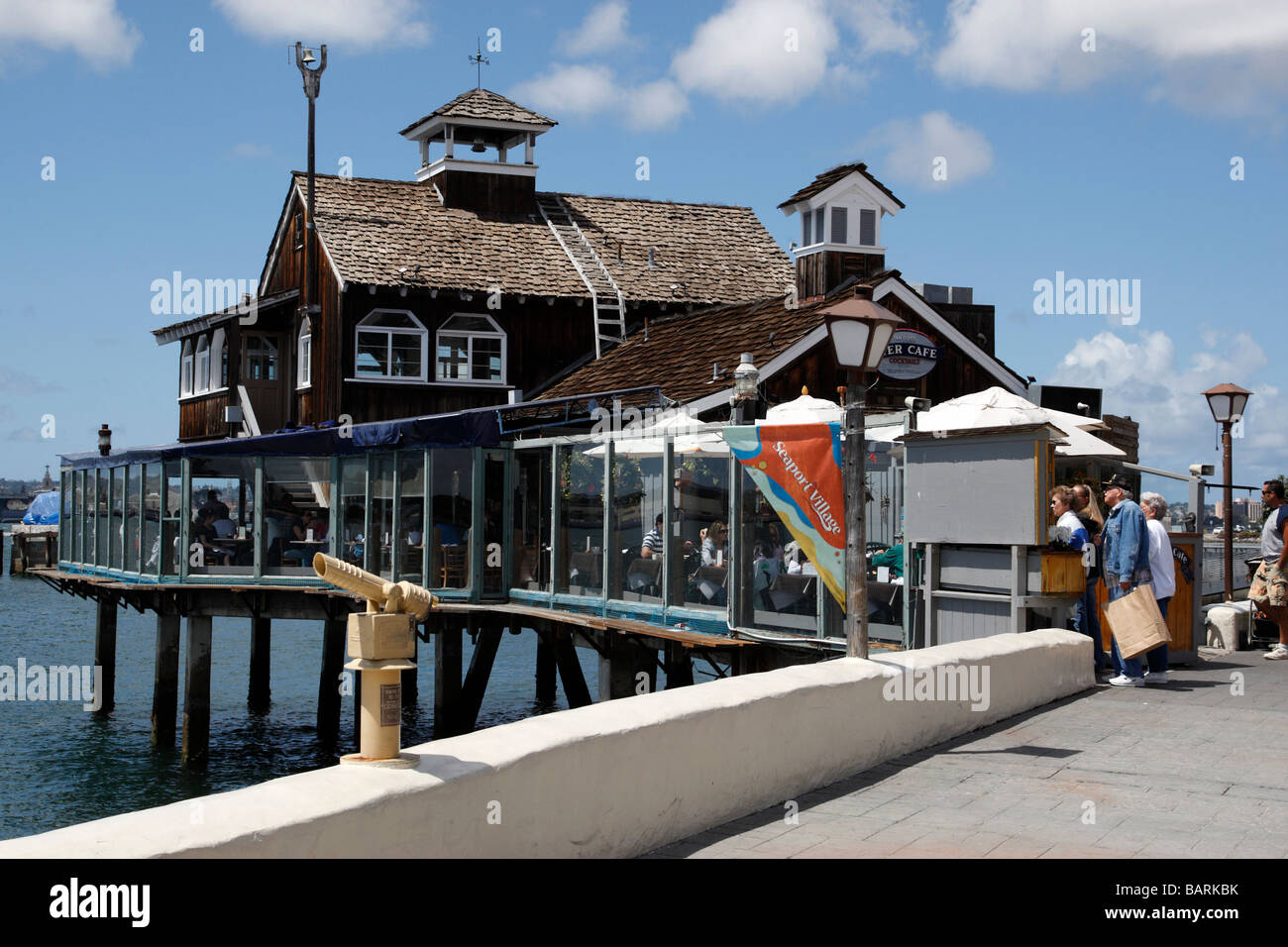 Il molo cafe Seaport Village embarcadero san diego california usa Foto Stock