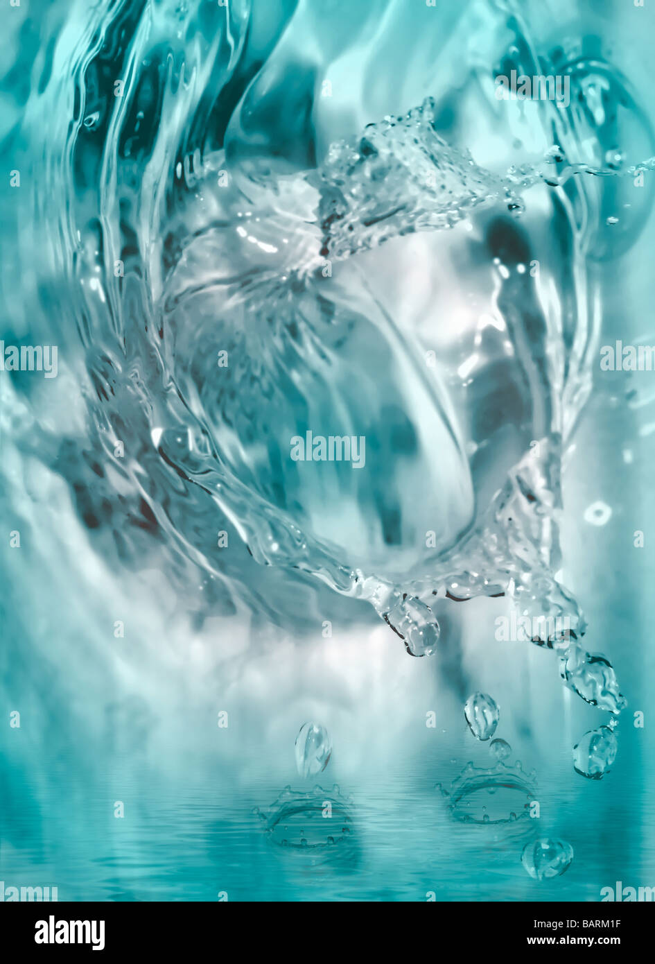 Acqua fredda splash sfondo Foto Stock