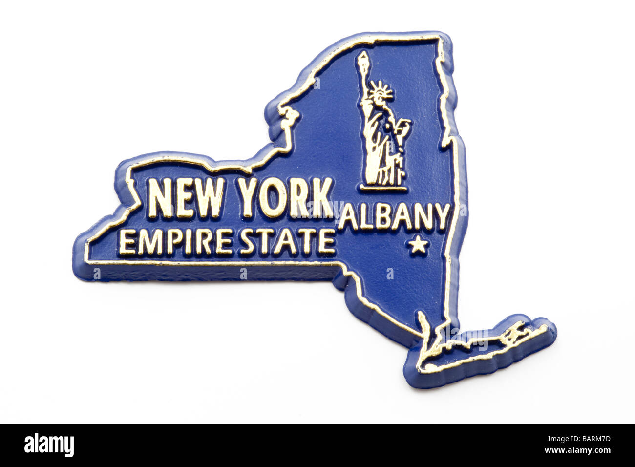 Lo stato di New York di souvenir magnete frigo Foto Stock