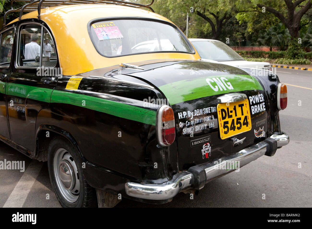 Tradizionale Ambasciatore di Delhi Taxi New Delhi India Foto Stock