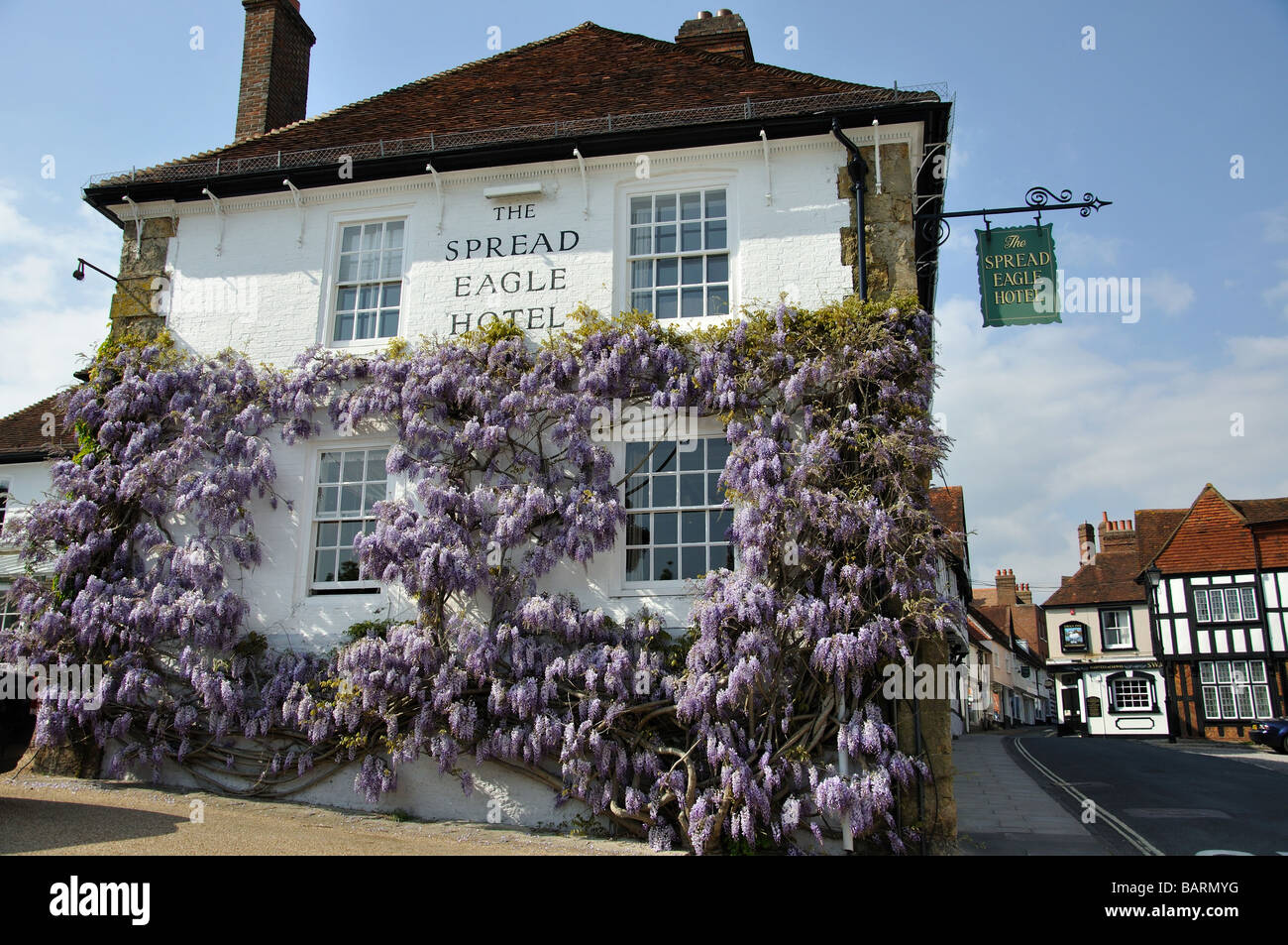 Spread Eagle Hotel, South Street, Midhurst, West Sussex, in Inghilterra, Regno Unito Foto Stock