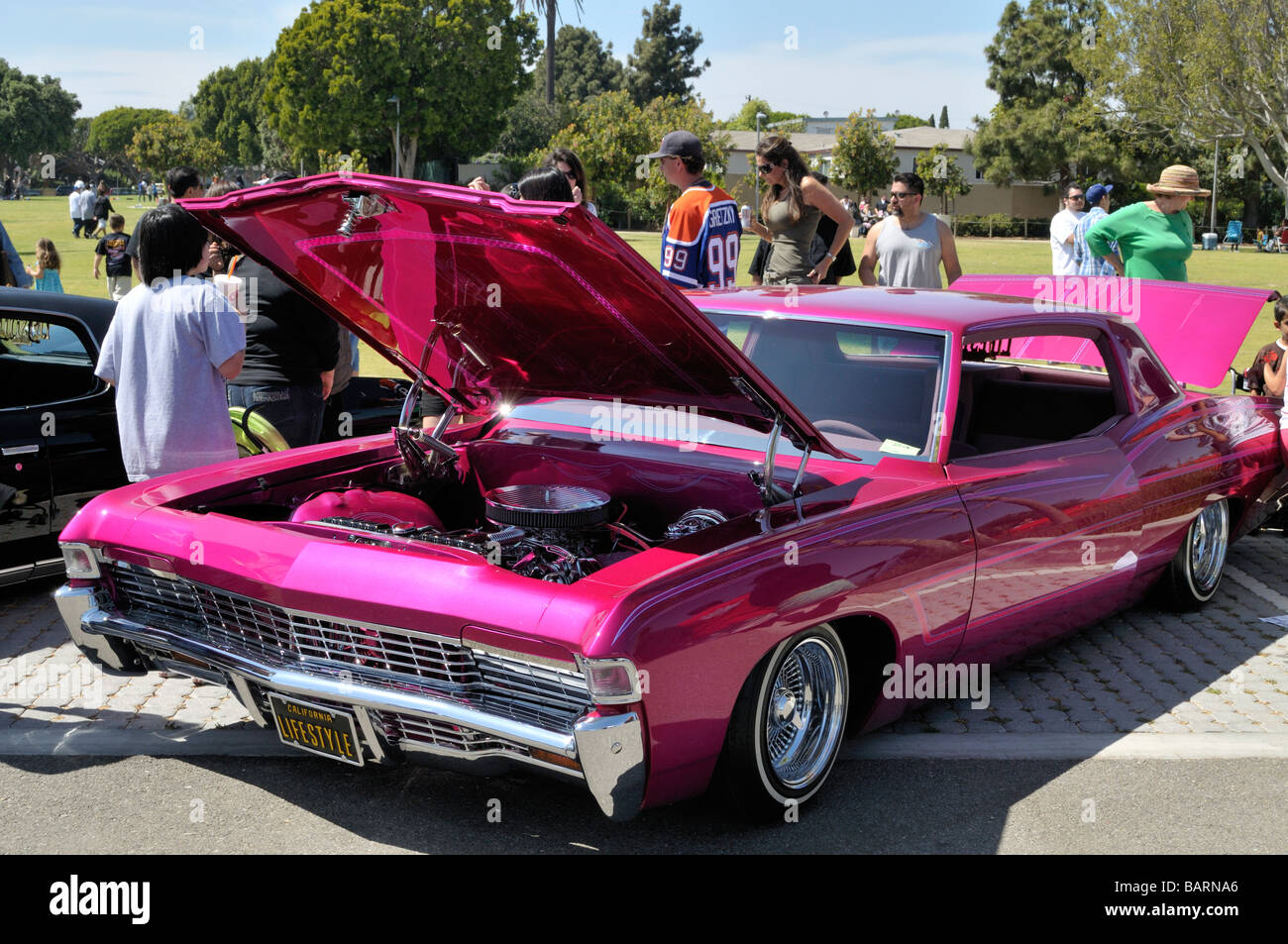 Spettacolare auto personalizzata che partecipano in Classic Car Show in Santa Monica, California Foto Stock