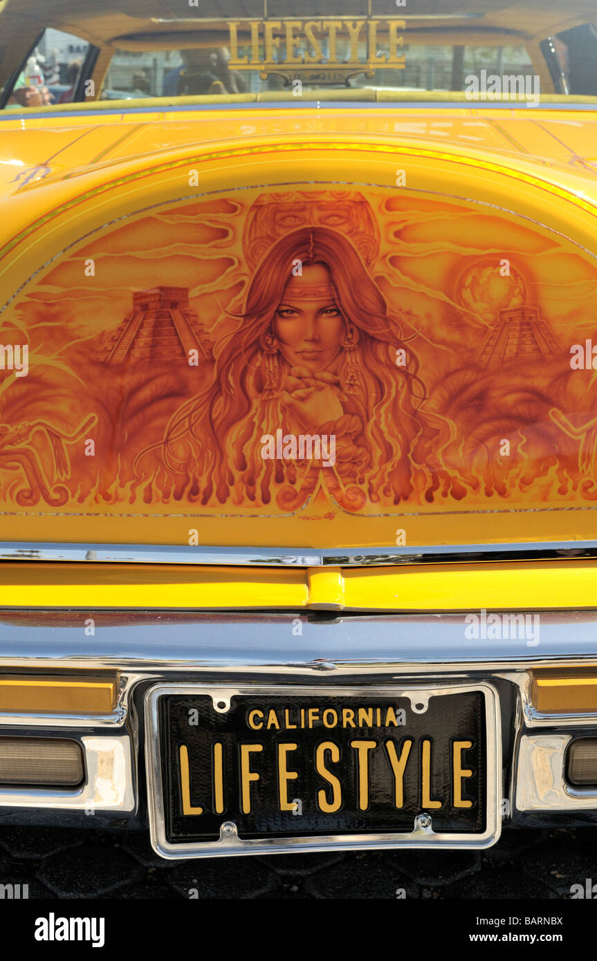 Estremità posteriore di una spettacolare Ford Lincoln Continental Foto Stock