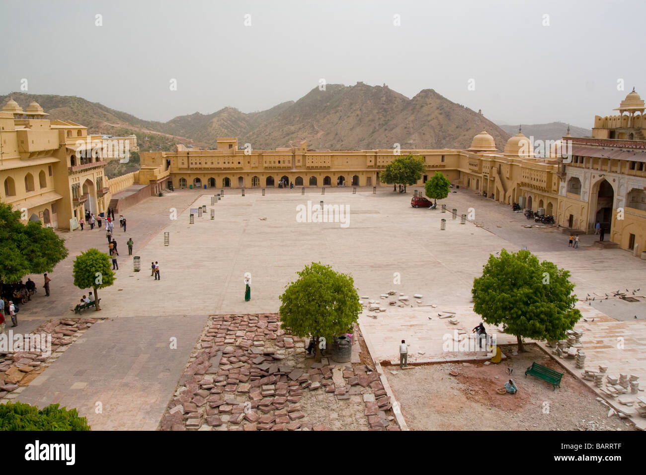 India Rajasthan Jaipur Amber fort costruito 1592 Foto Stock