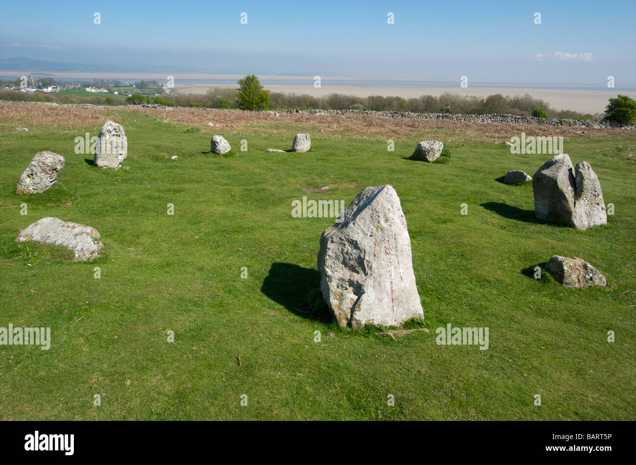 Un misterioso cerchio di pietre in Cumbria Foto Stock