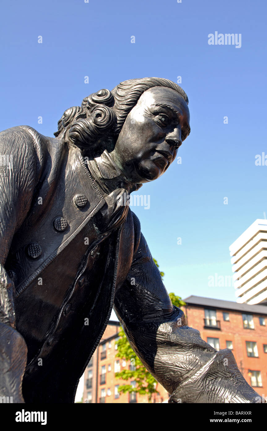 James statua Danielle, Coventry il bacino del canale, West Midlands, England, Regno Unito Foto Stock