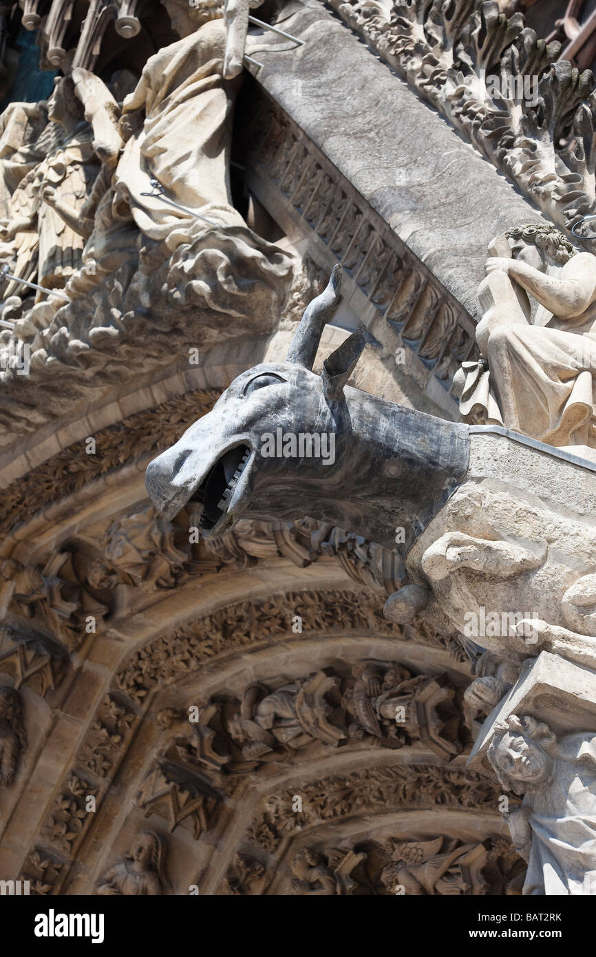 Gargoyle dalla cattedrale di Reims Foto Stock