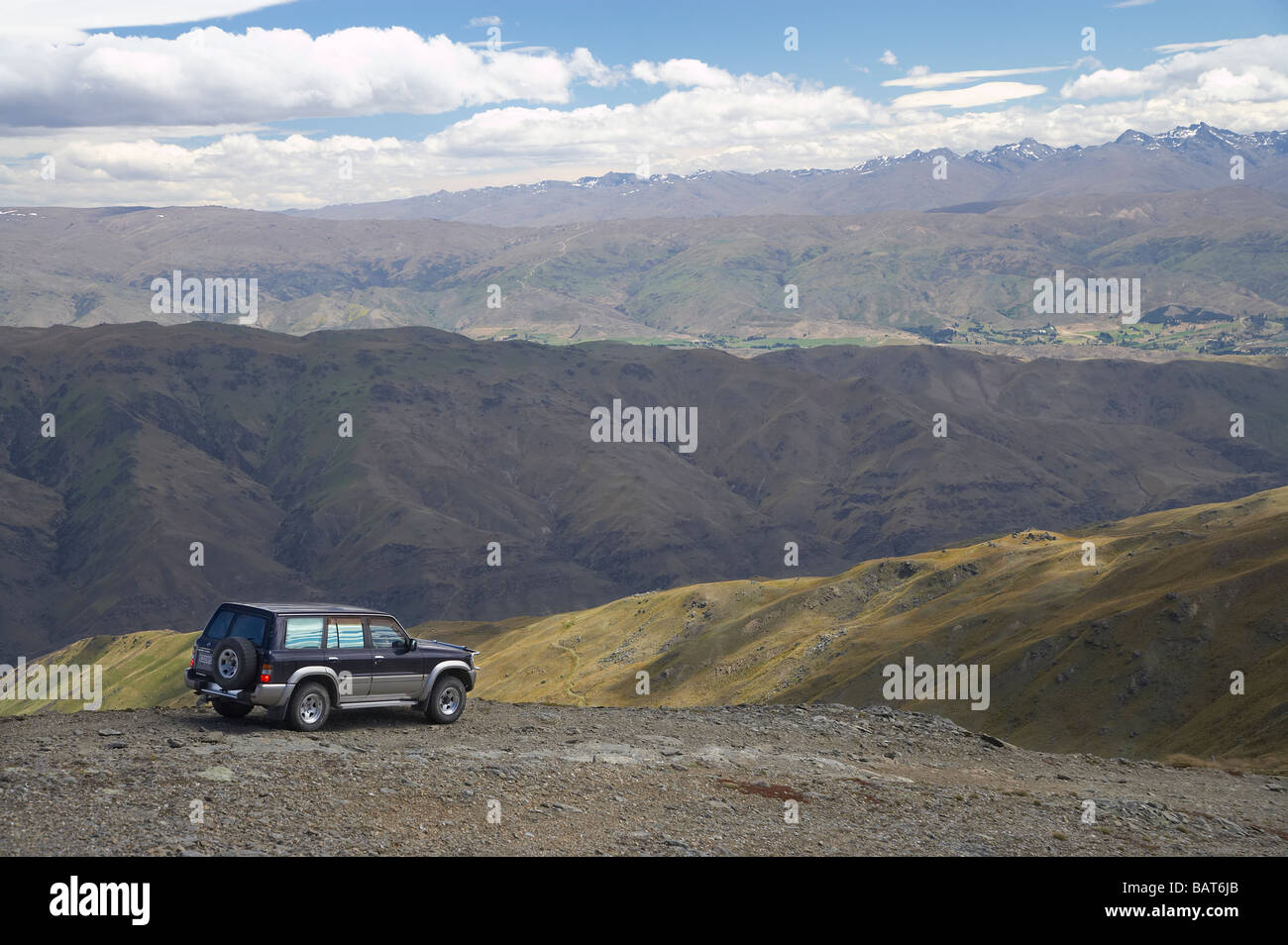 Parallelamente le gamme di Central Otago Dunstan Montagne Cairnmuir varia gamma di Michael Carrick e Hector Montagne Central Otago Nuova Zelanda Foto Stock