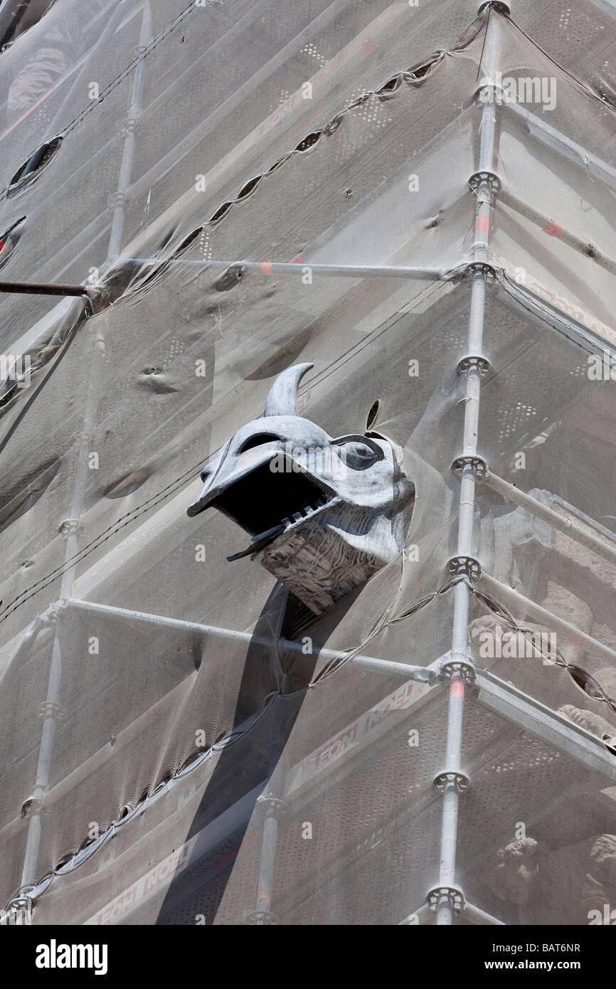 Big Gargoyle dalla cattedrale di Reims Foto Stock