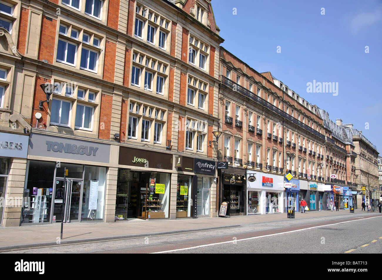 Pinstone Street, Sheffield South Yorkshire, Inghilterra, Regno Unito Foto Stock