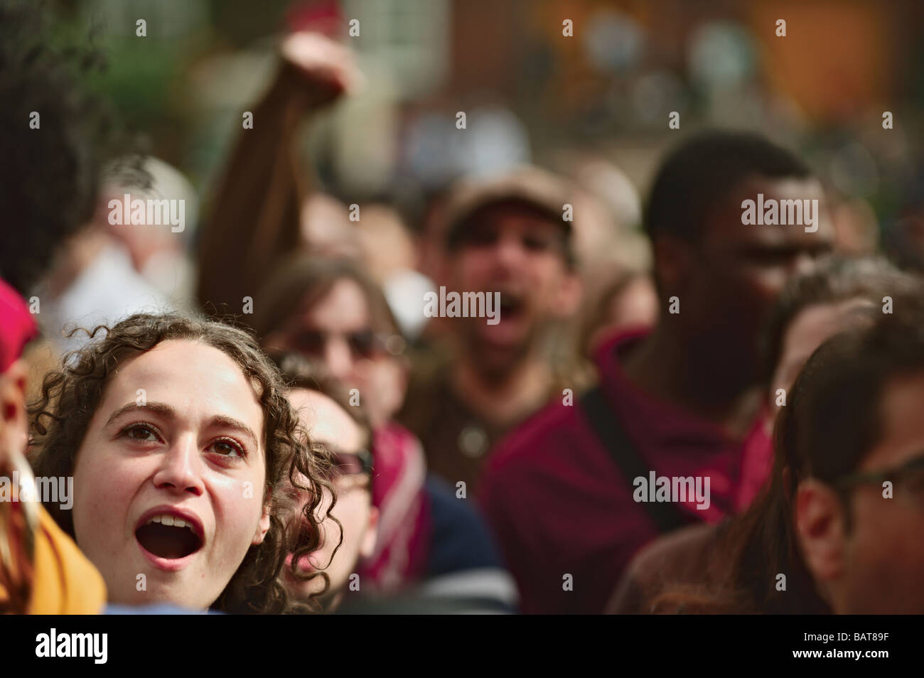 Rally contro le lezioni aumentare al Brooklyn College Brooklyn New York Foto Stock