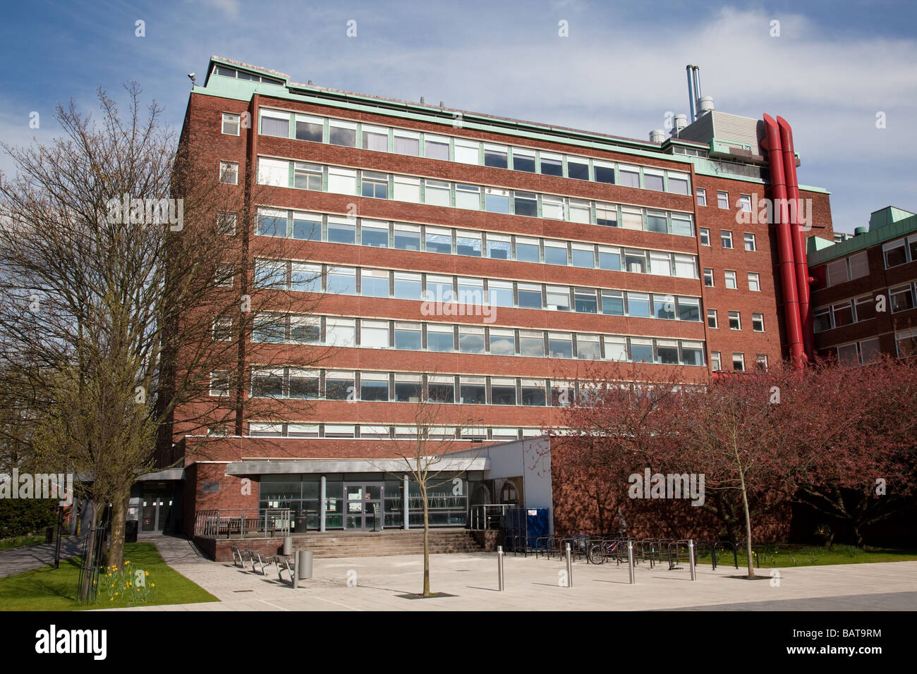 Edificio di chimica, Brunswick Street, l'Università di Manchester, Regno Unito Foto Stock