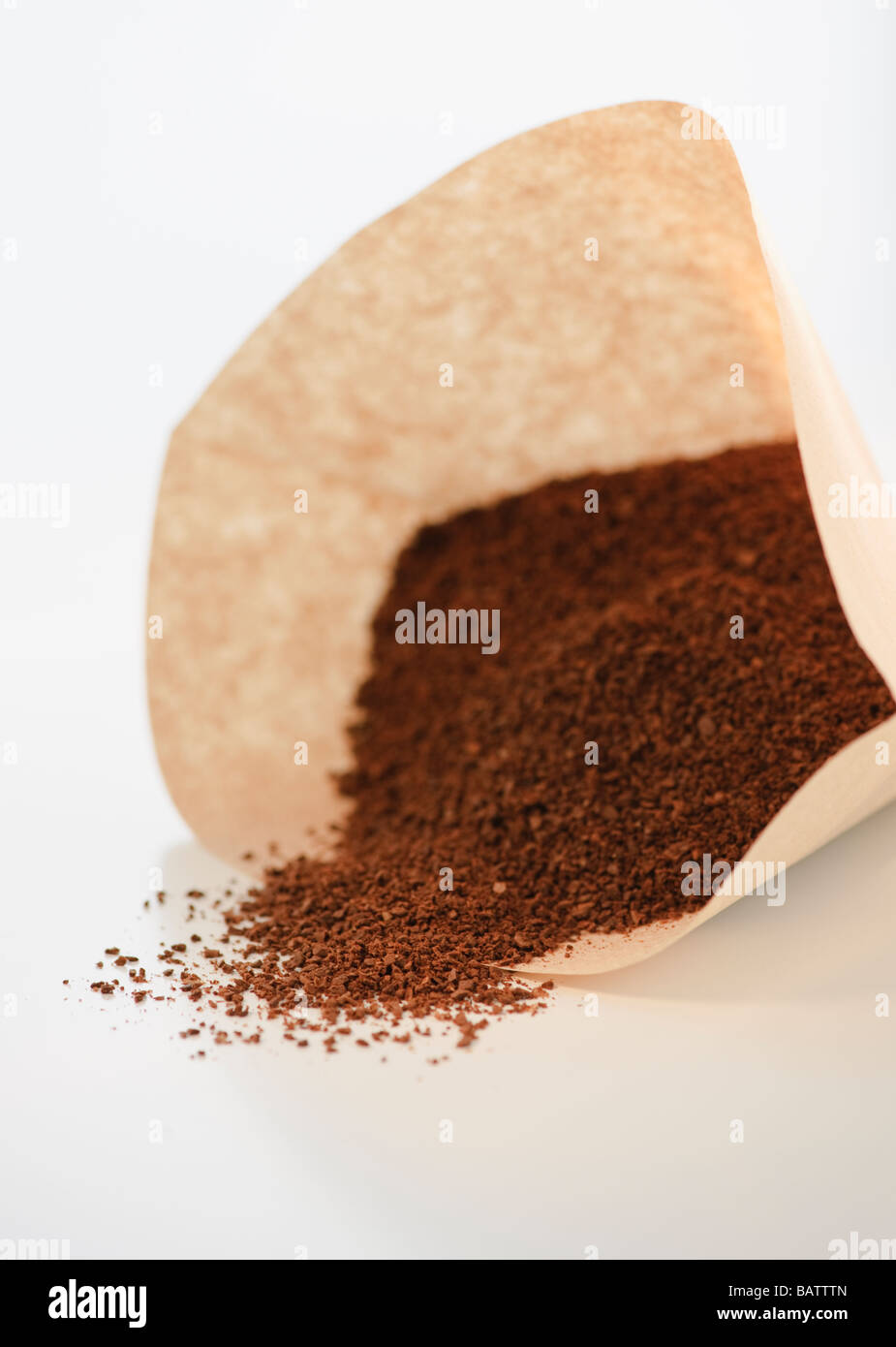Il caffè nel filtro Foto Stock