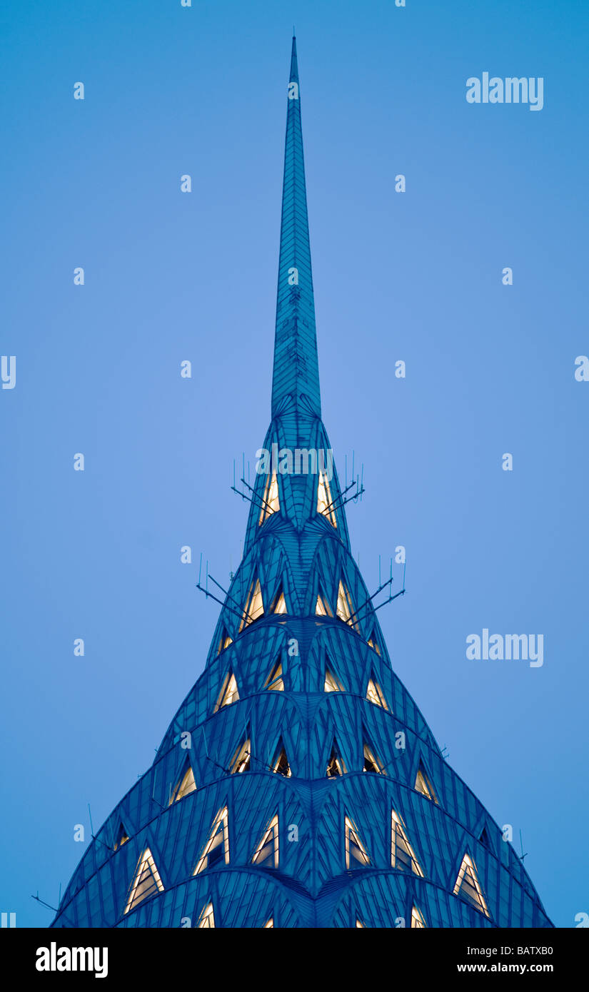 Stati Uniti d'America, New York New York City, top di Chrysler Building Foto Stock