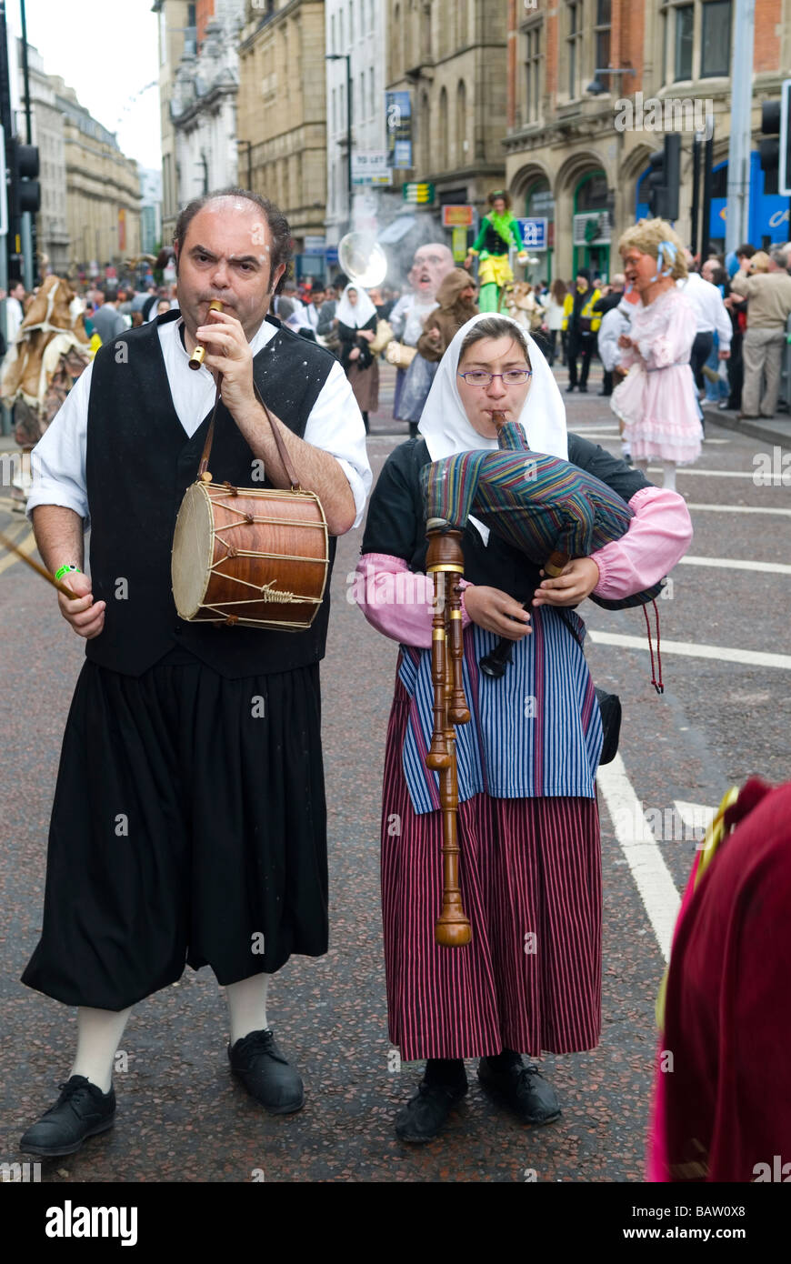 Festival spagnolo in Manchester City Centre Regno Unito Europa Foto Stock