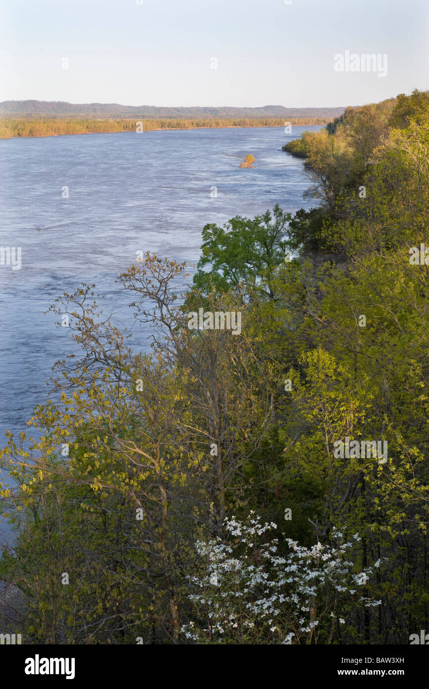 Fiume Mississippi, Sentiero delle Lacrime parco dello Stato del Missouri Foto Stock