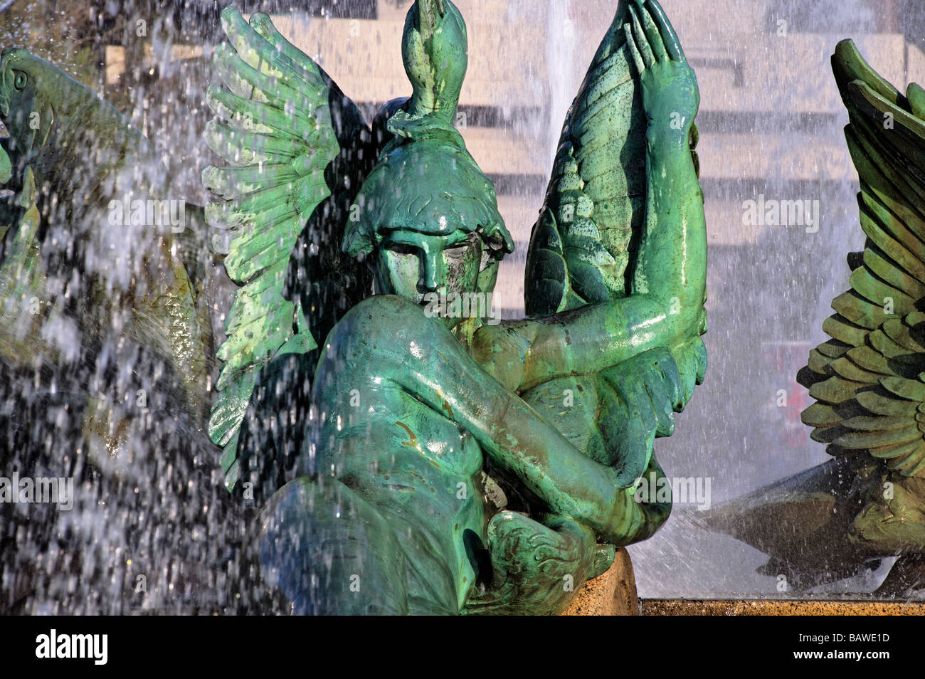 Swann fontana di Logan's circle di Filadelfia in Pennsylvania Foto Stock