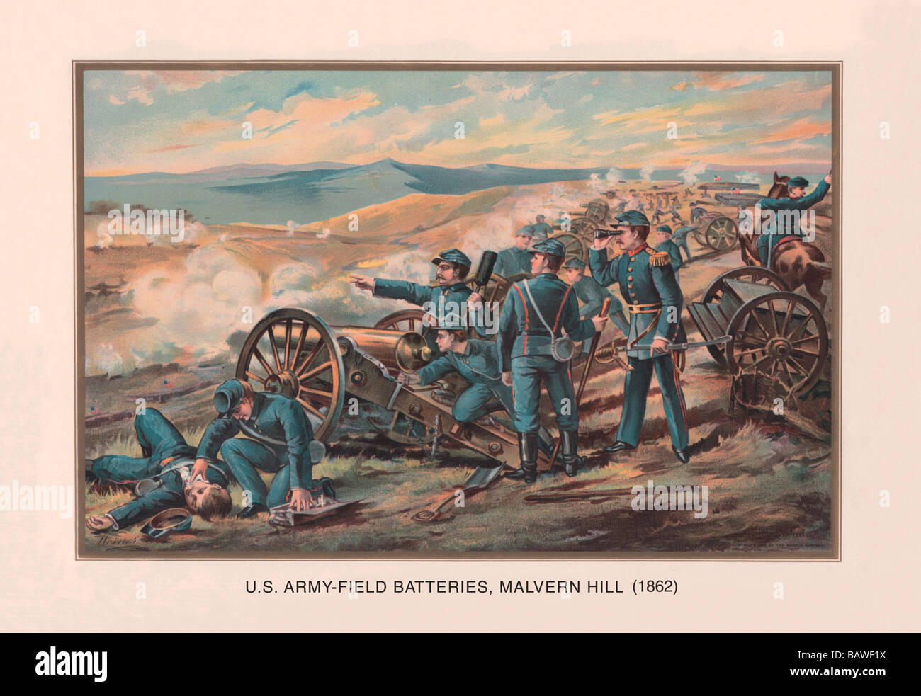 Stati Uniti Esercito - Settore batterie,Malvern Hill,1862 Foto Stock