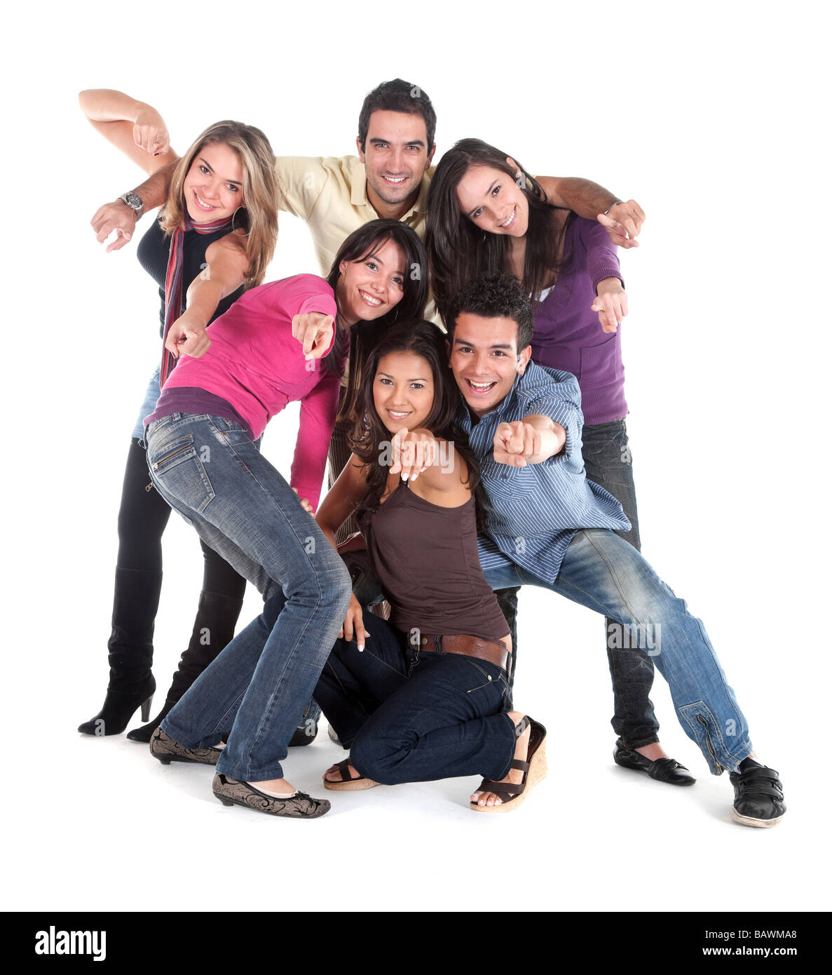 Gruppo informale di persone Foto Stock