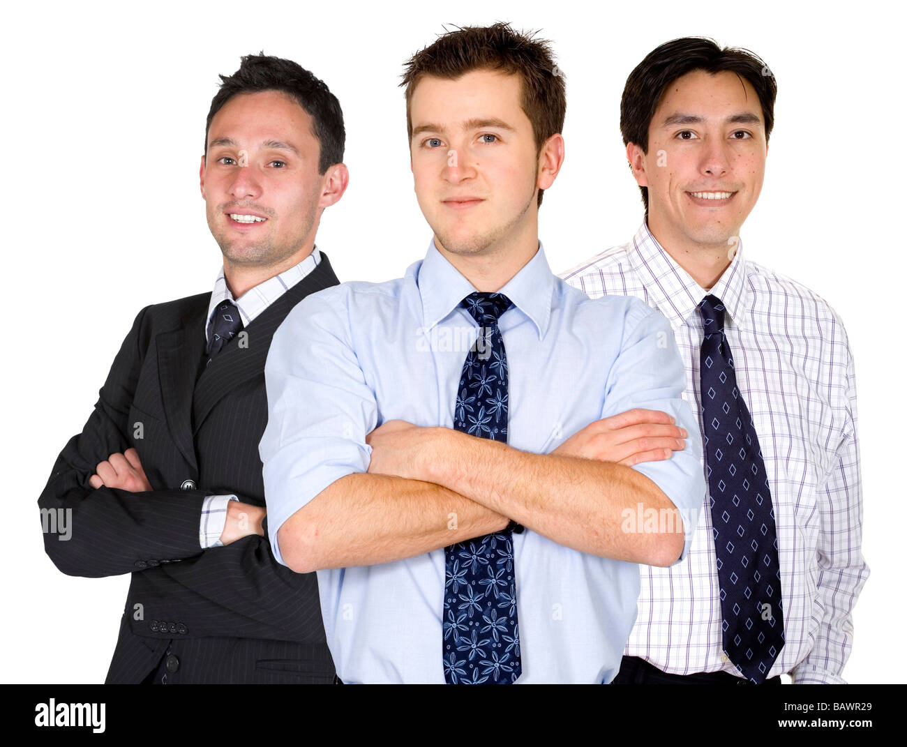 Fiducioso maschio del team aziendale Foto Stock