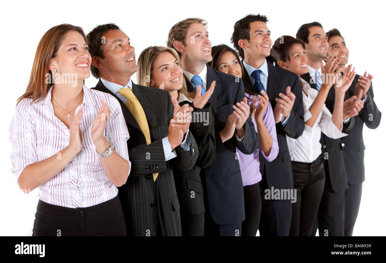 Business group applaudire Foto Stock