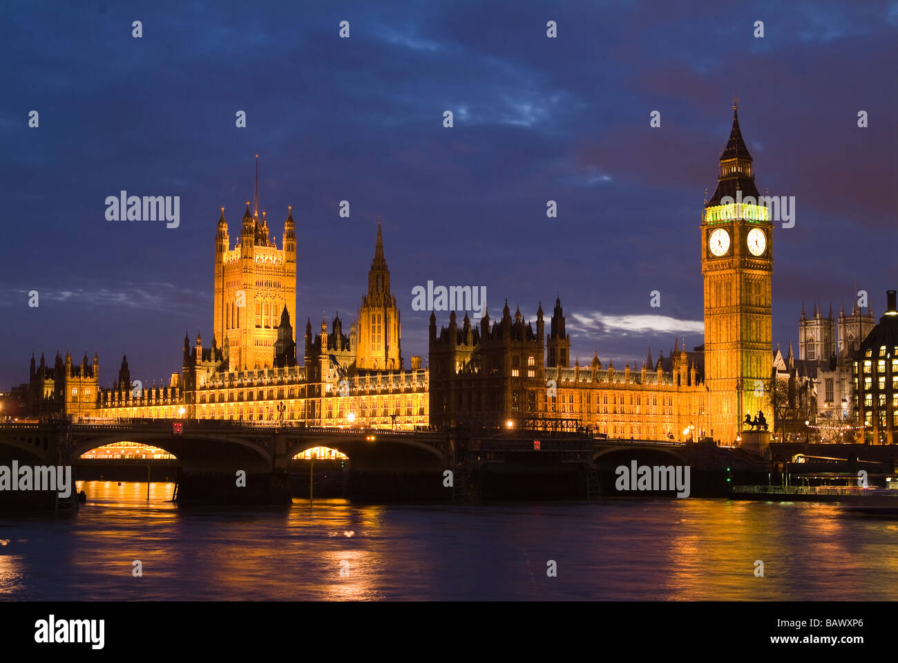 Case del Parlamento di Londra Foto Stock
