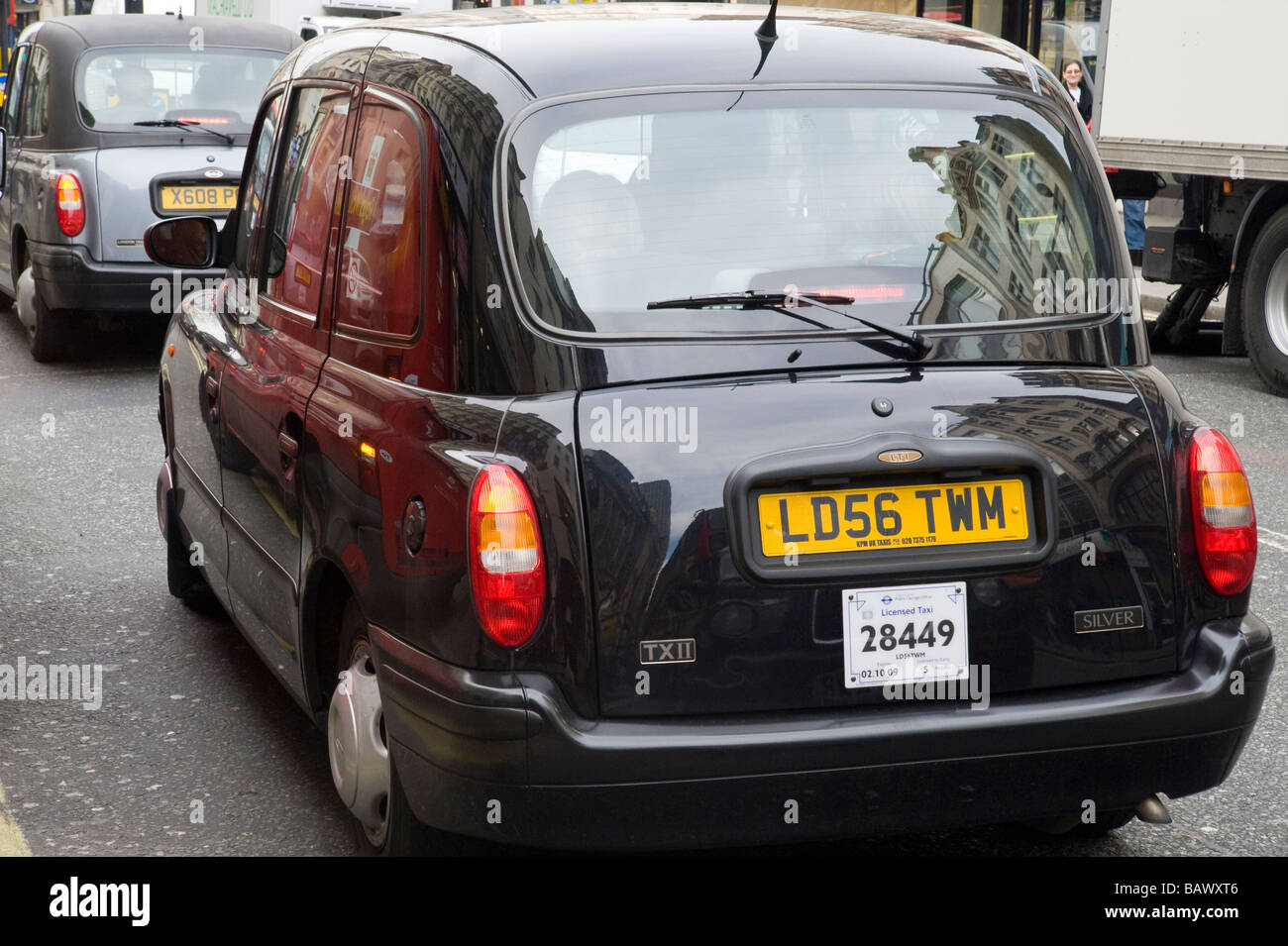 Taxi di Londra Foto Stock