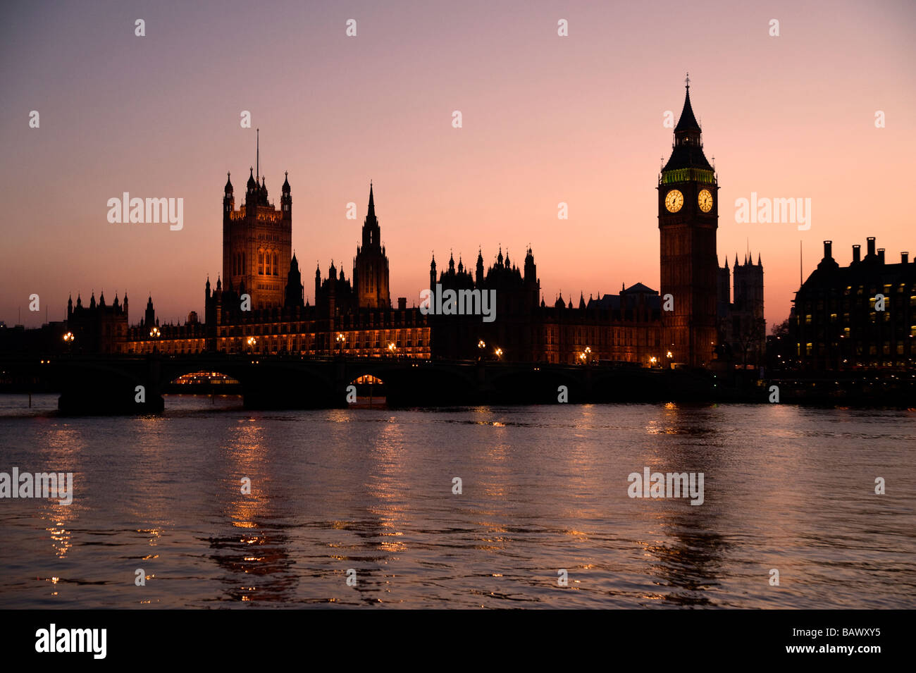 Case del Parlamento di Londra Foto Stock