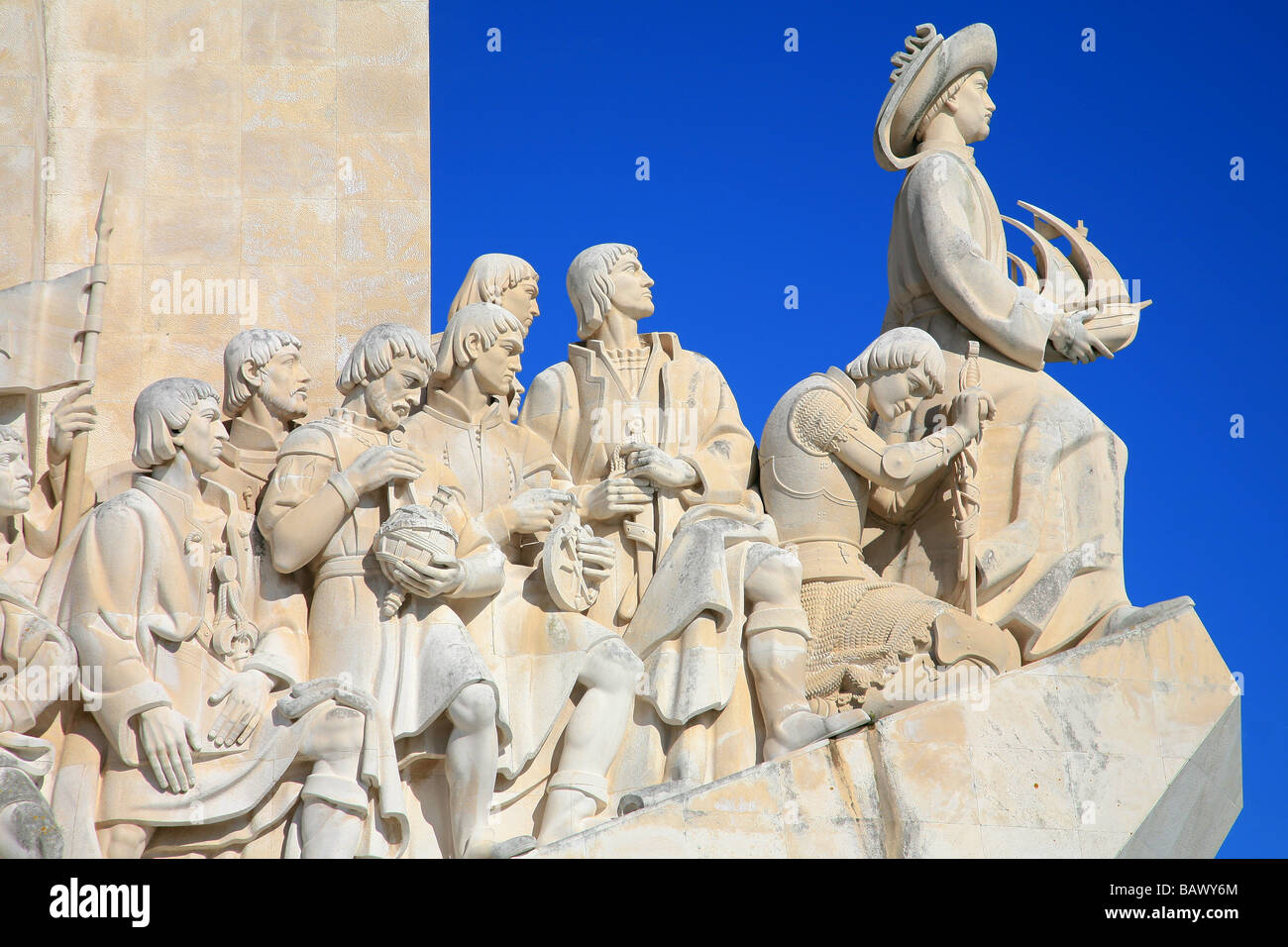 Il Monumento delle Scoperte a Lisbona, Portogallo Foto Stock