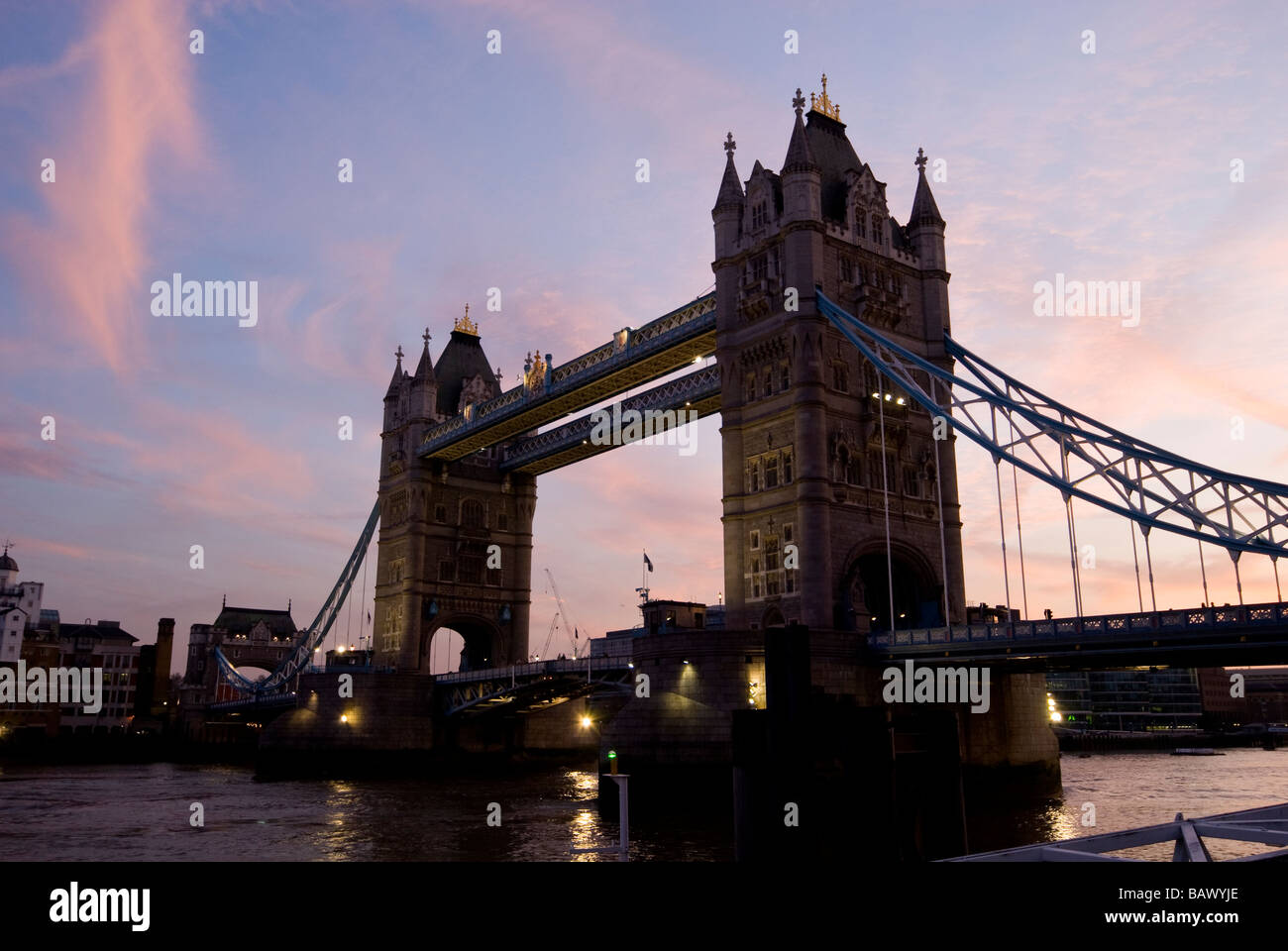 Il Tower Bridge di Londra Foto Stock