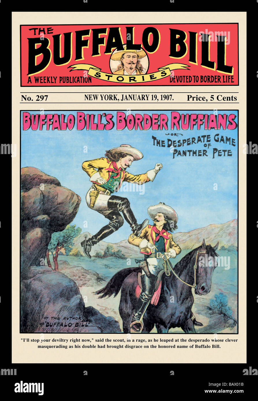 Il Buffalo Bill storie: Buffalo Bill Ruffians di confine Foto Stock