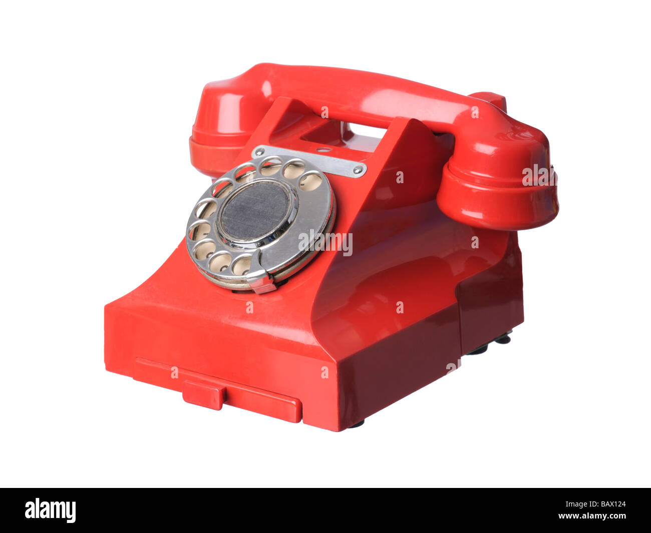 Vintage rosso telefono in bachelite Foto Stock