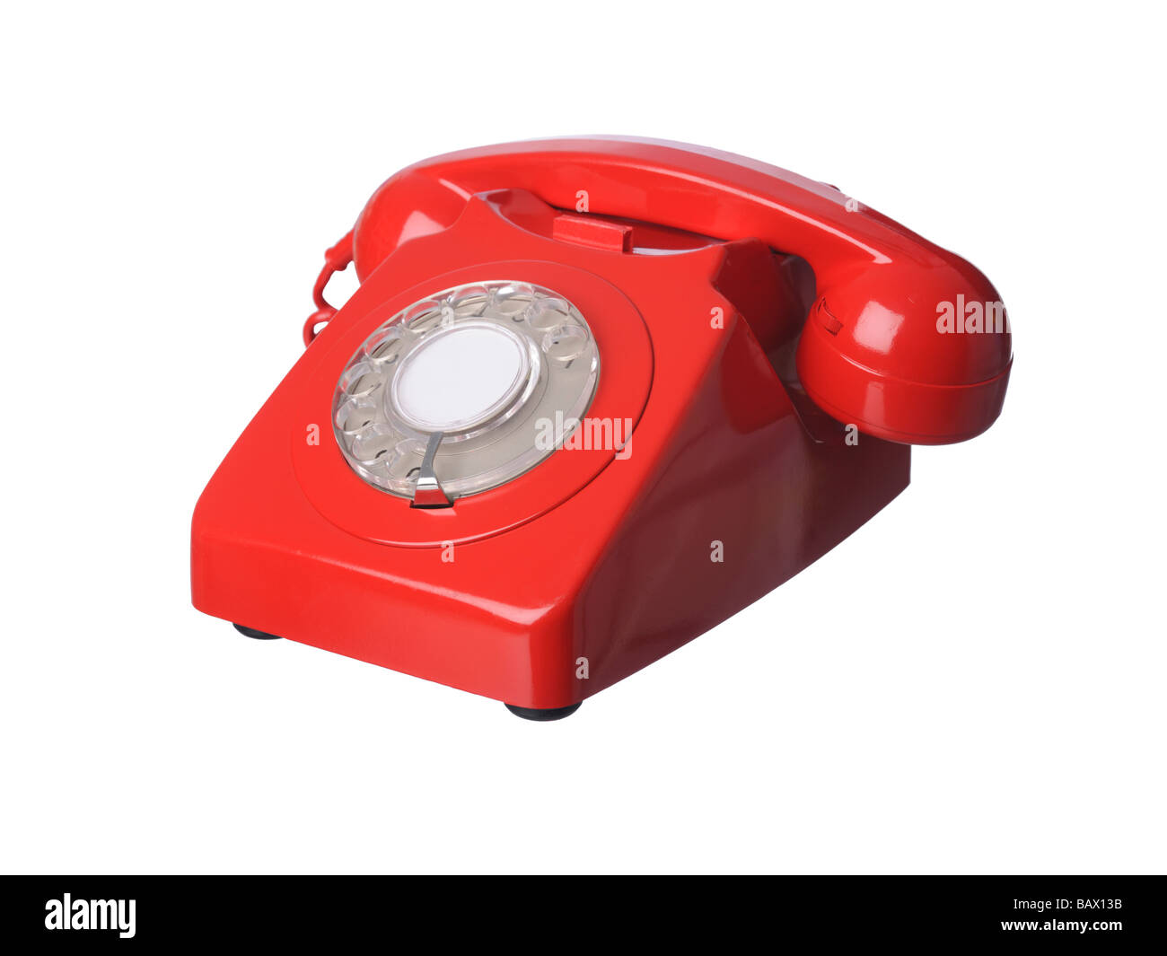Vintage telefono rosso Foto Stock