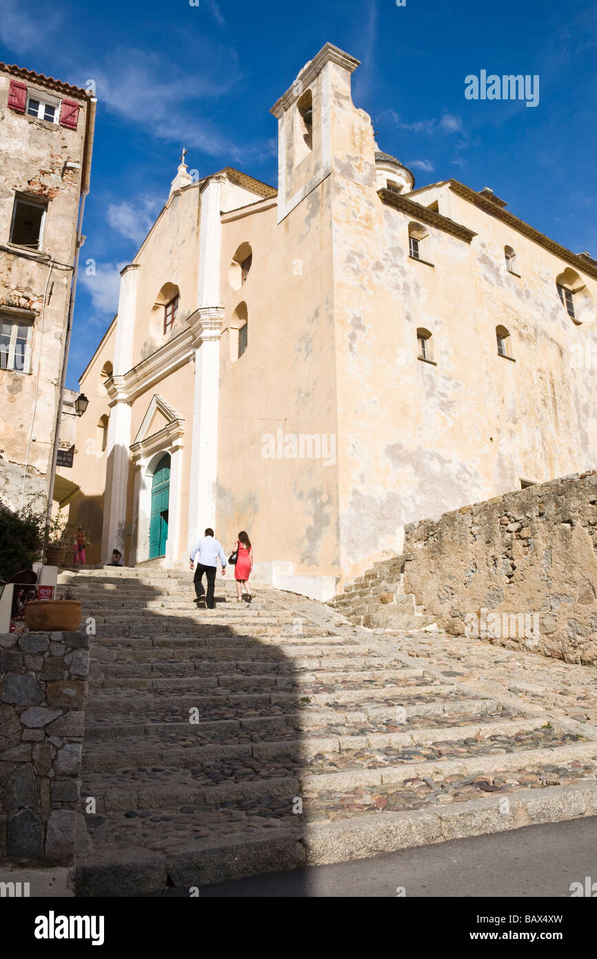 Calvi città vecchia Corsica Francia Foto Stock