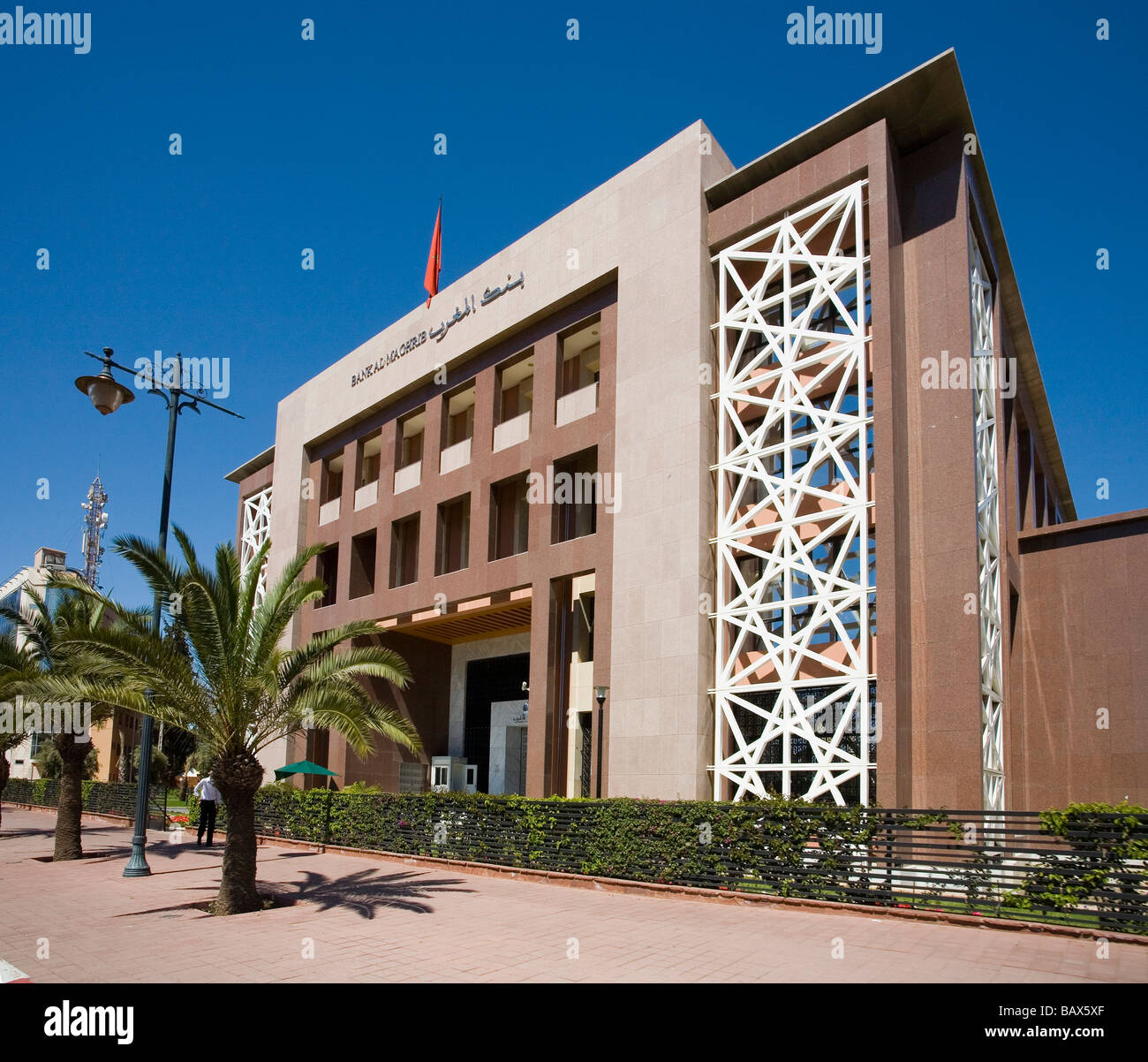 Bank Al Maghrib Marrakech marocco Foto Stock