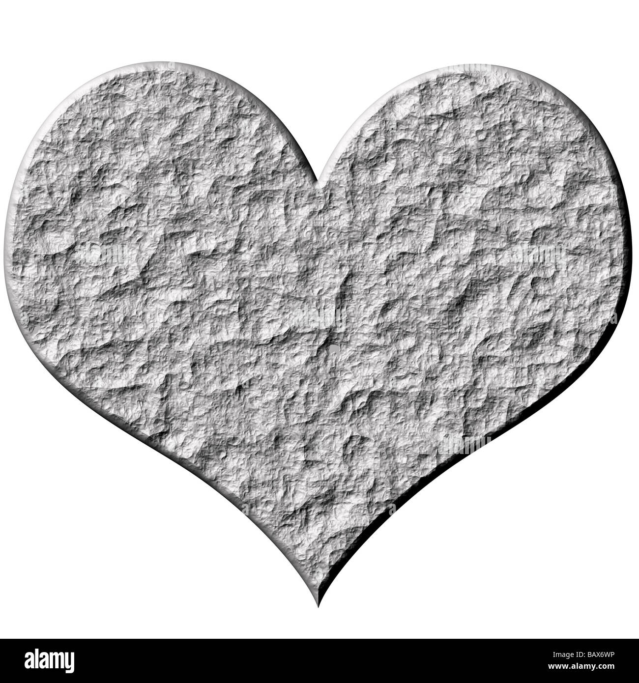 cuore di pietra 3D Foto Stock