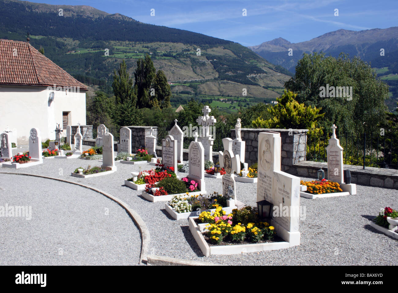 Glorenza (Glorenza): cimitero Foto Stock
