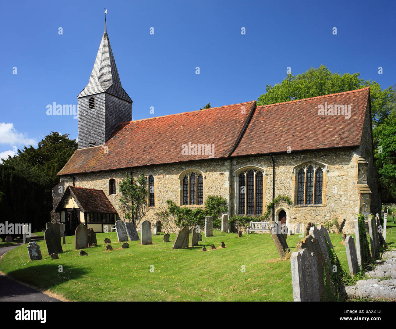 Santa Maria Vergine Chiesa, Kemsing, Sevenoaks, Kent, Inghilterra, Regno Unito. Foto Stock