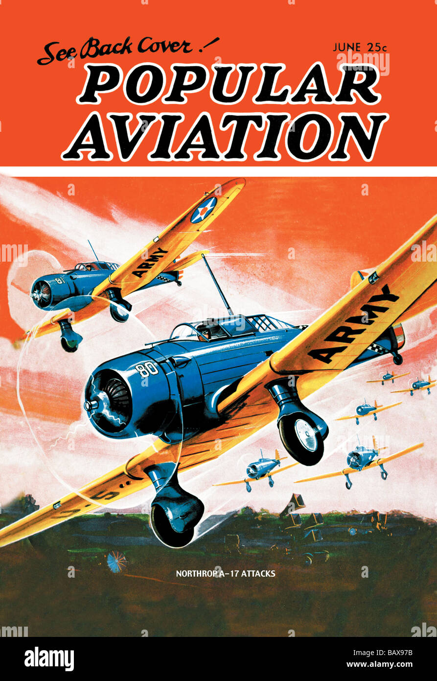 Northrop A-17 attacchi Foto Stock