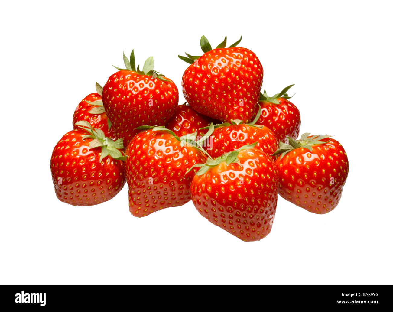 Un bel mucchio di fragole Foto Stock