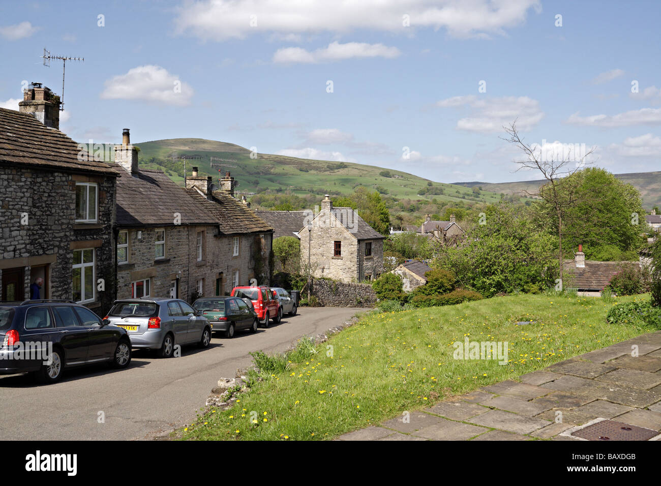 Castleton Village in Derbyshire, Inghilterra UK Rural English Foto Stock