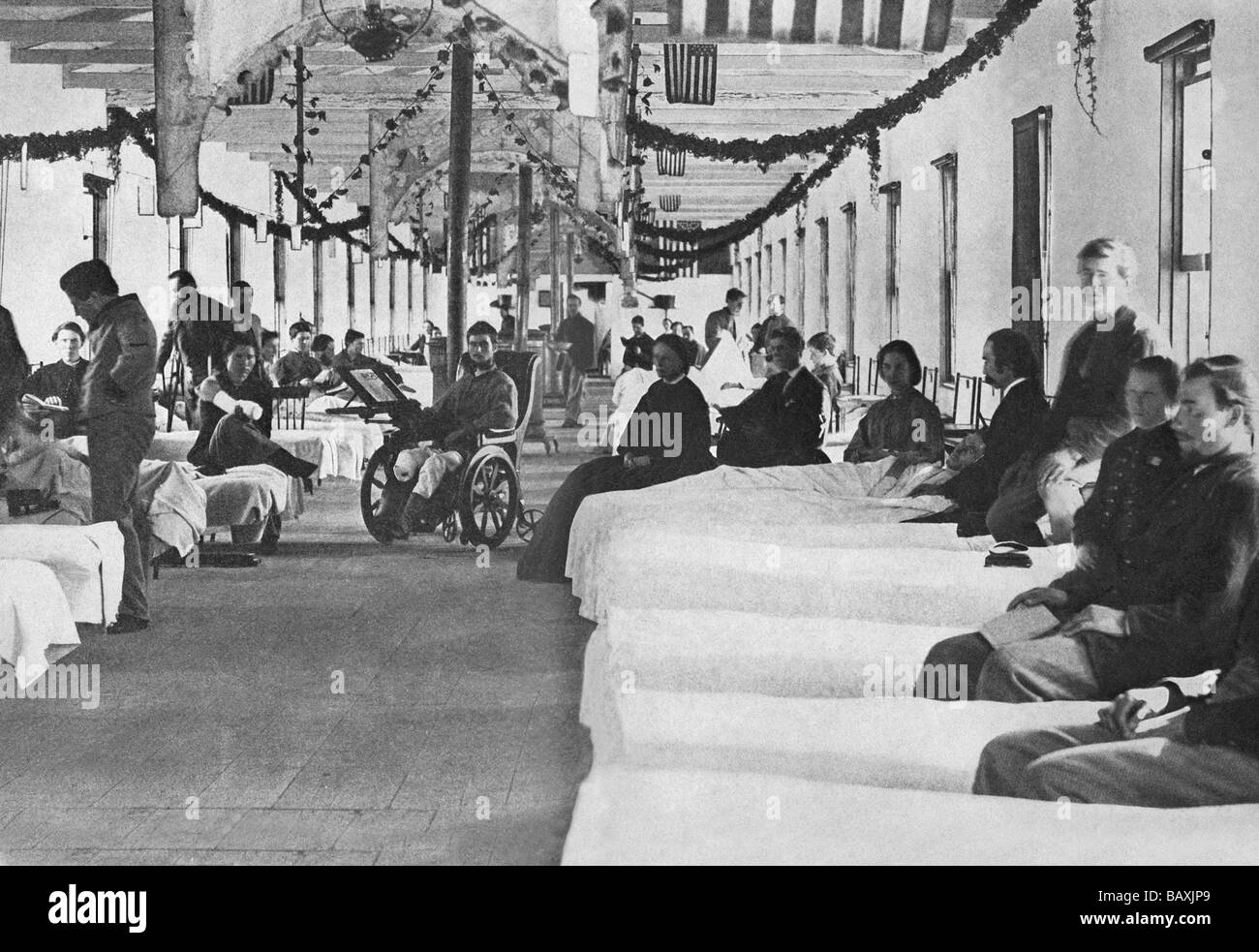 La guerra civile ospedale Foto Stock