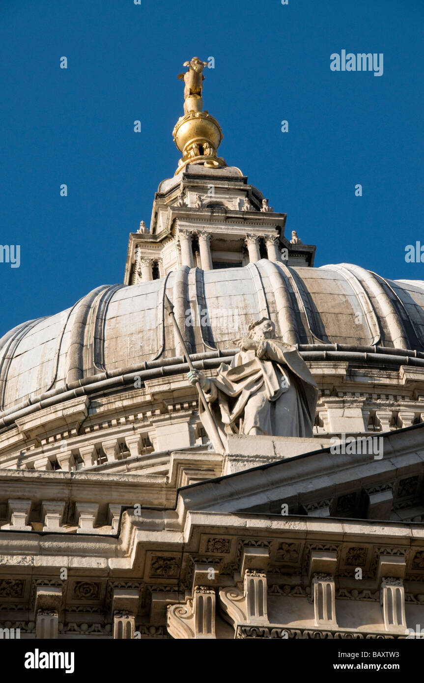 Dettagli architettonici, la Cattedrale di St Paul, Londra, Regno Unito Foto Stock