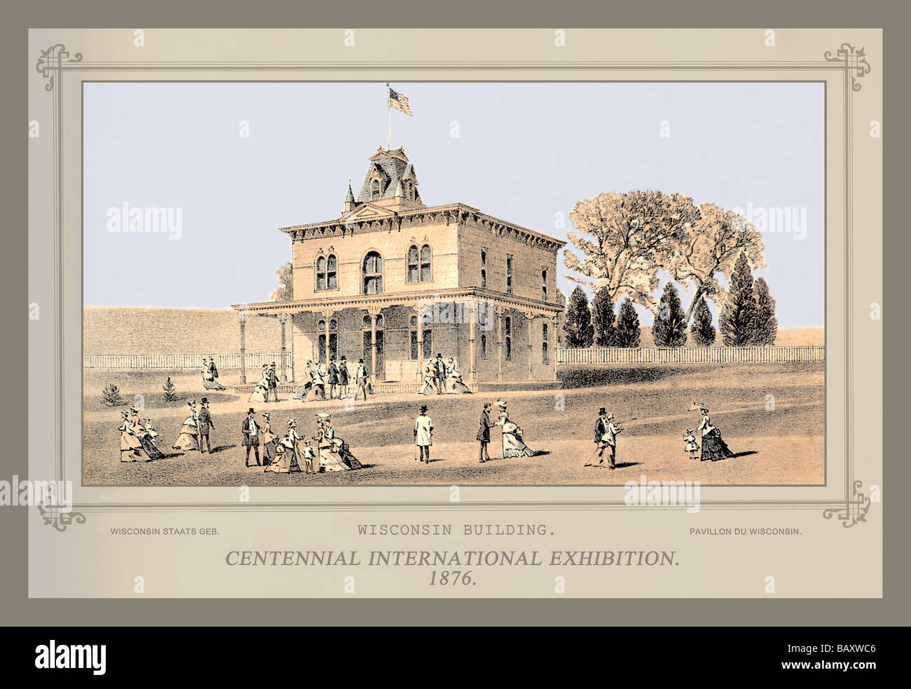 Il Centennial mostra internazionale,1876 - Edificio Wisconsin Foto Stock