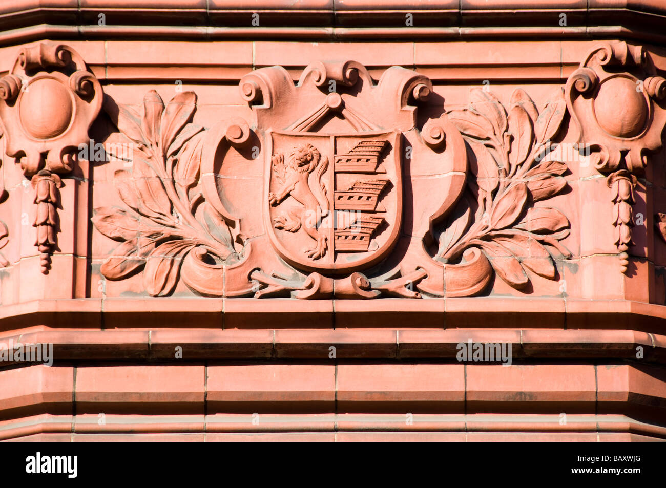 Dettagli architettonici, Waterhouse Suqare, Holborn, Londra Foto Stock