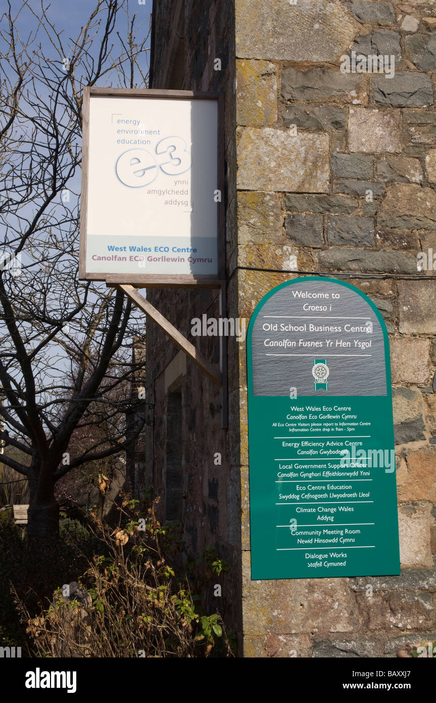 West Wales Eco Center, Newport Pembrokeshire, Wales, Regno Unito, Europa Foto Stock